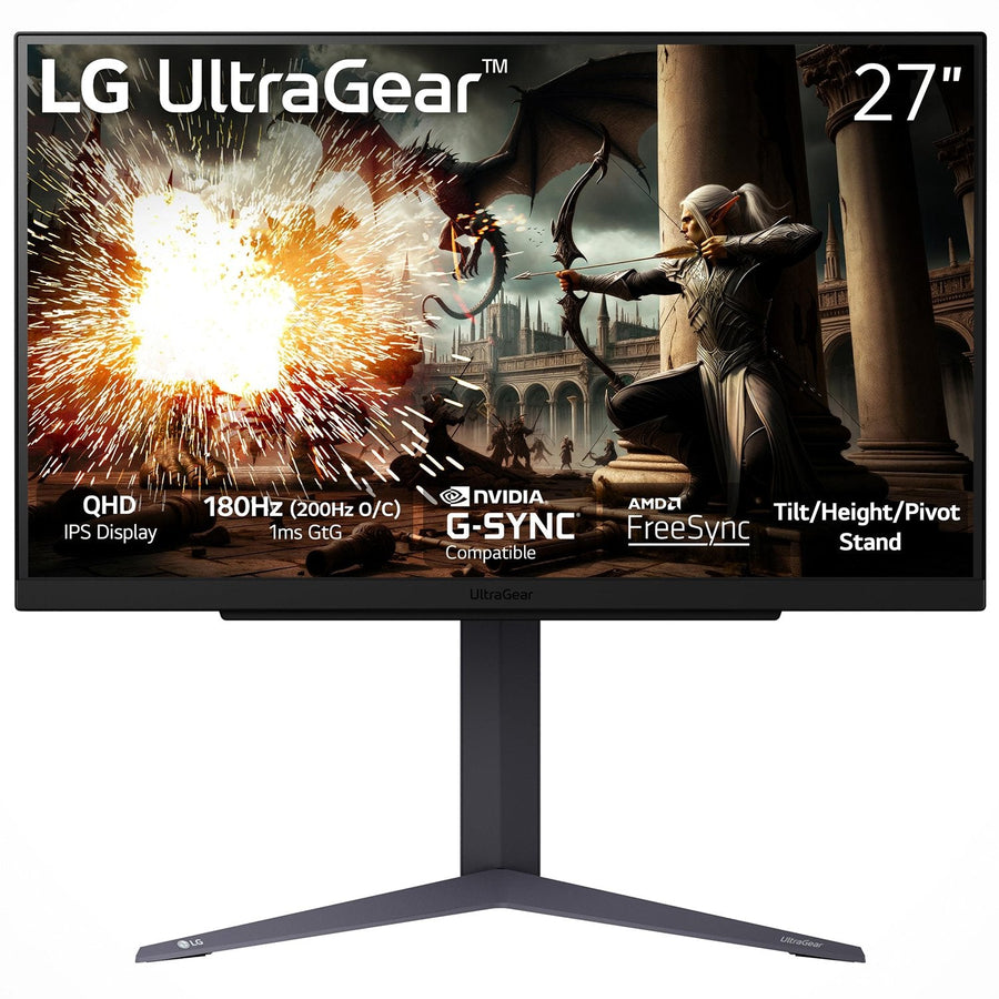 LG 27" UltraGear QHD 27" QHD 180Hz Gaming Monitor