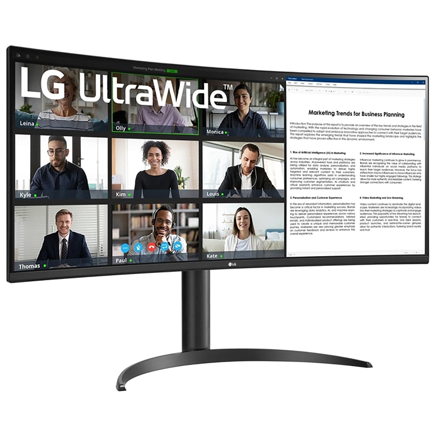 LG 34WR55QK B 34" 34" UWQHD 100Hz Ultrawide Monitor — image 2
