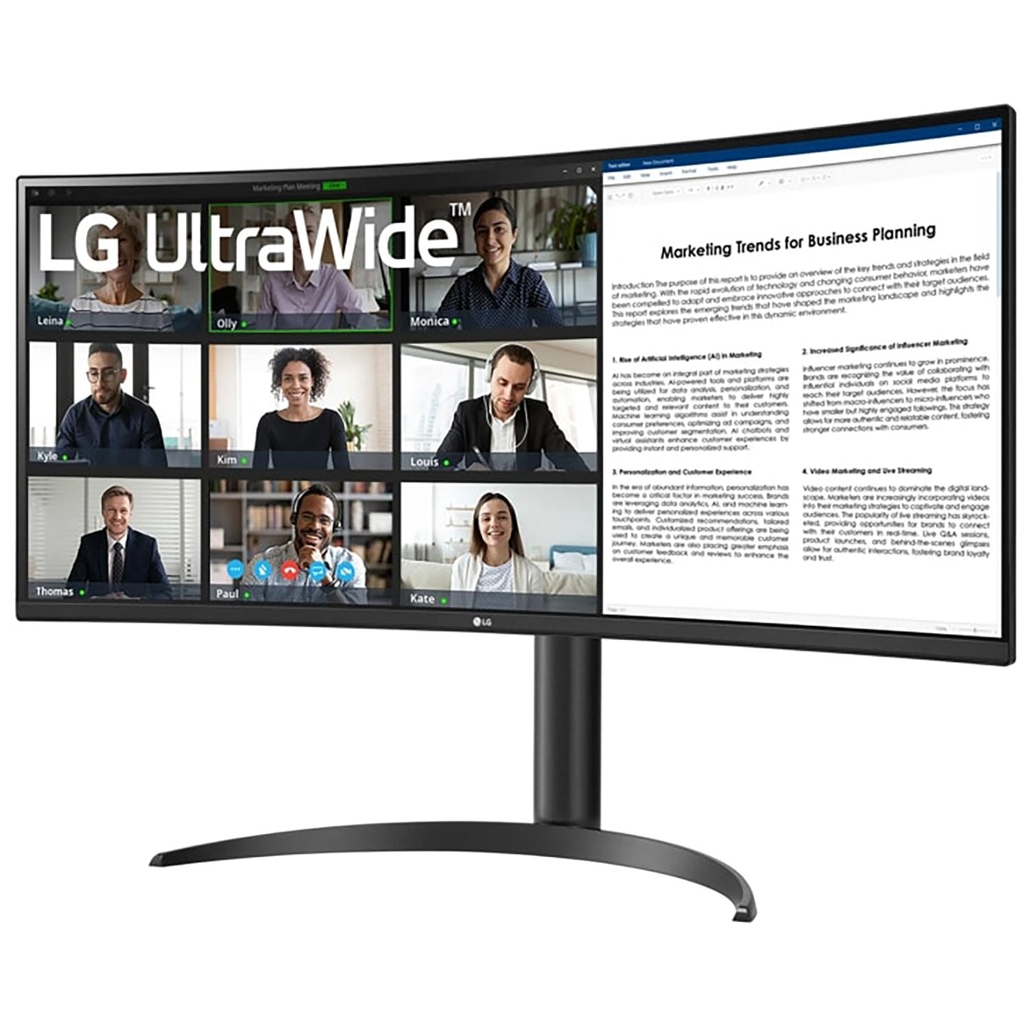 LG 34WR55QK B 34" 34" UWQHD 100Hz Ultrawide Monitor — image 3
