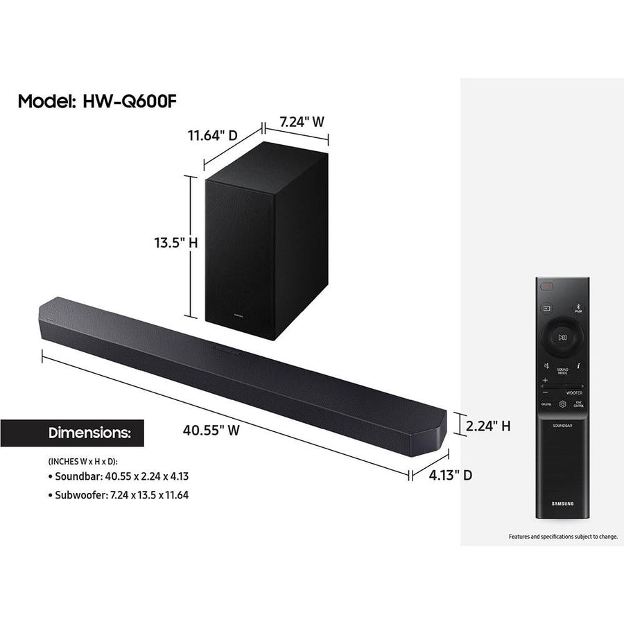 Samsung Q600F 3.1.2 ch Dolby Atmos Soundbar — image 5